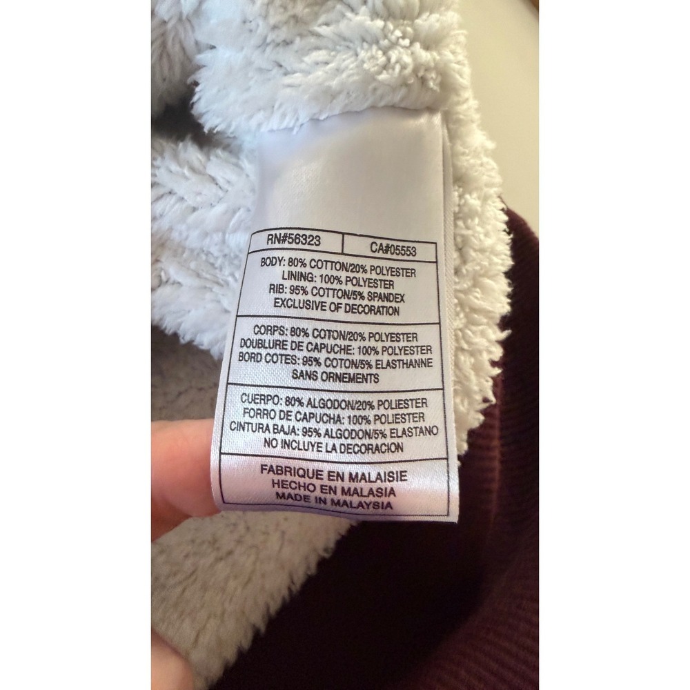 Nike Burgundy Sherpa Lined Fleece Vest Women's Size Large Full Zip Pockets - Picture 4 of 10